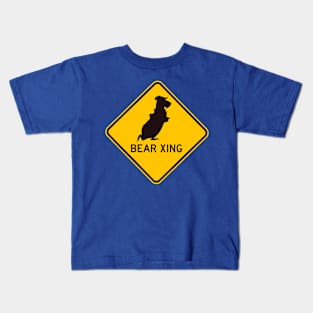 Cartoon Bear Crossing Kids T-Shirt